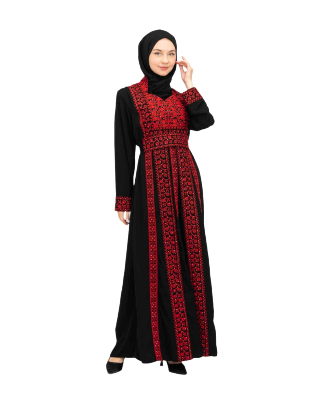 Zaytoon Gift Dress Zaytoon® Palestinian Peasant Dress With Single-Sided Floral Embroidery