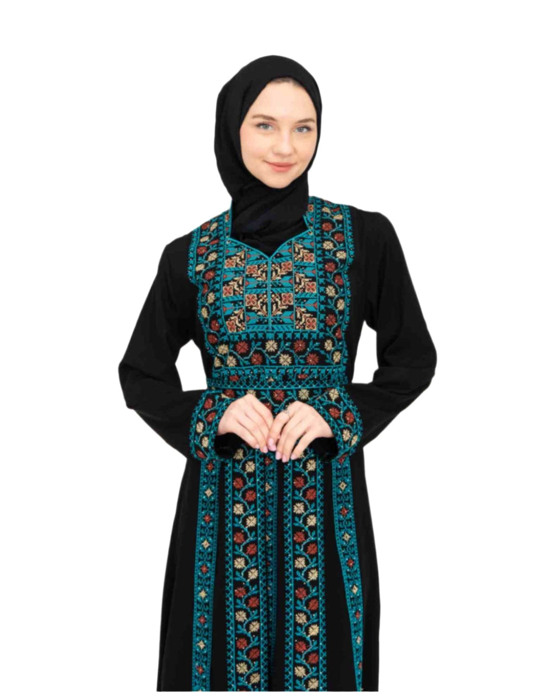 Zaytoon Gift Dress Zaytoon® Palestinian Peasant Dress With Single-Sided Floral Embroidery