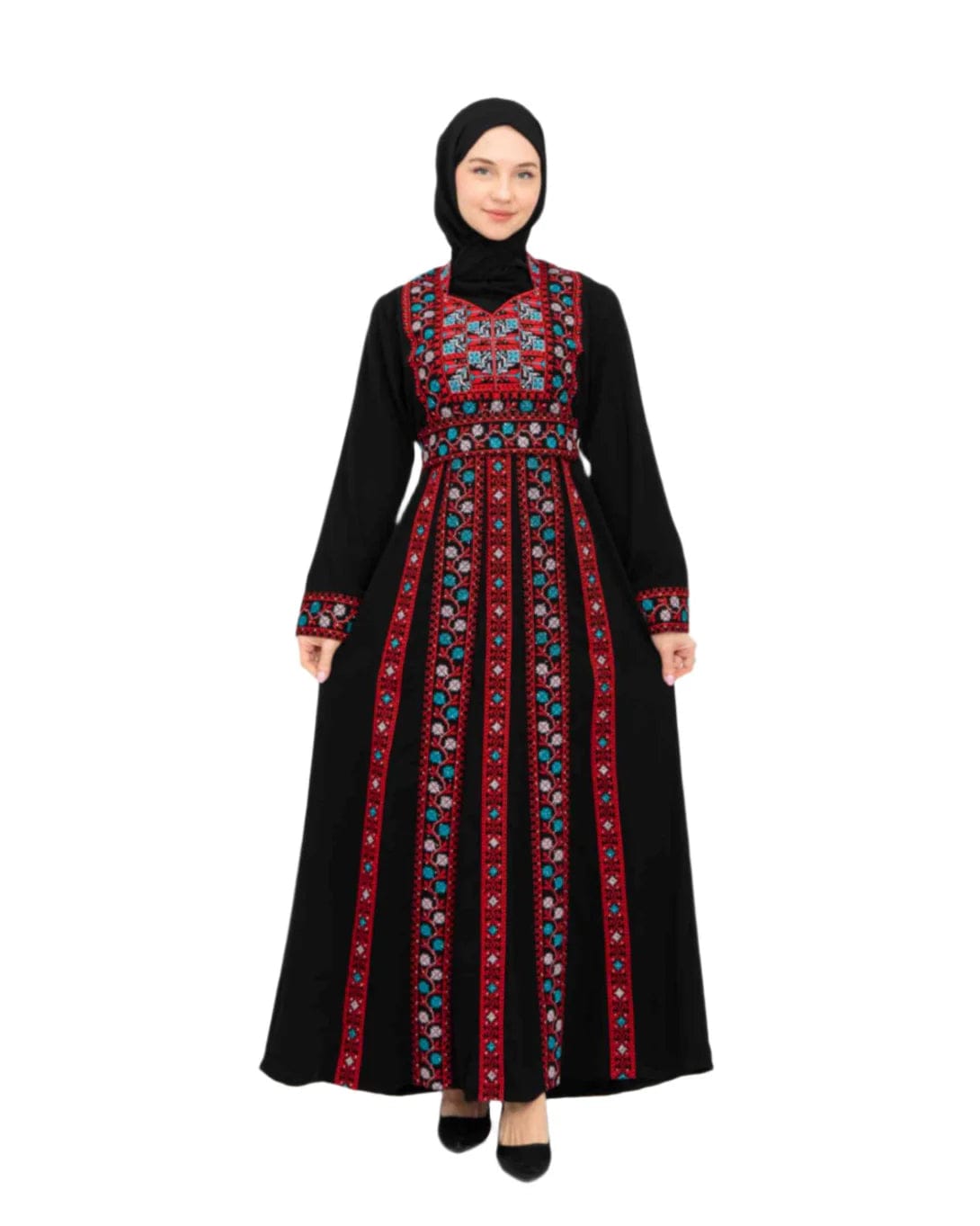 Zaytoon Gift Dress Zaytoon® Palestinian Peasant Dress With Single-Sided Floral Embroidery