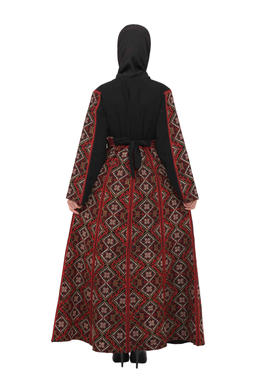 Zaytoon Gift Dress Zaytoon® Palestinian Thobe with Red Tatreez Embroidery