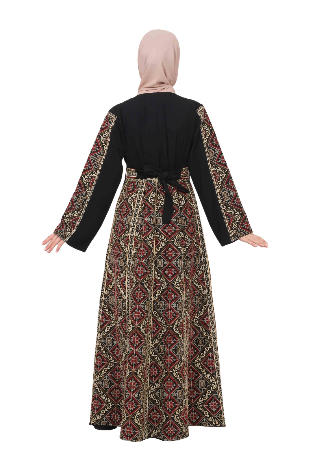 Zaytoon Gift Dress Zaytoon® Palestinian Thobe with Red Tatreez Embroidery