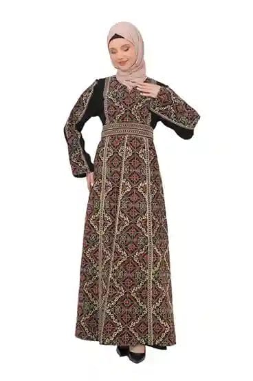 Zaytoon Gift Dress Zaytoon® Palestinian Thobe with Red Tatreez Embroidery