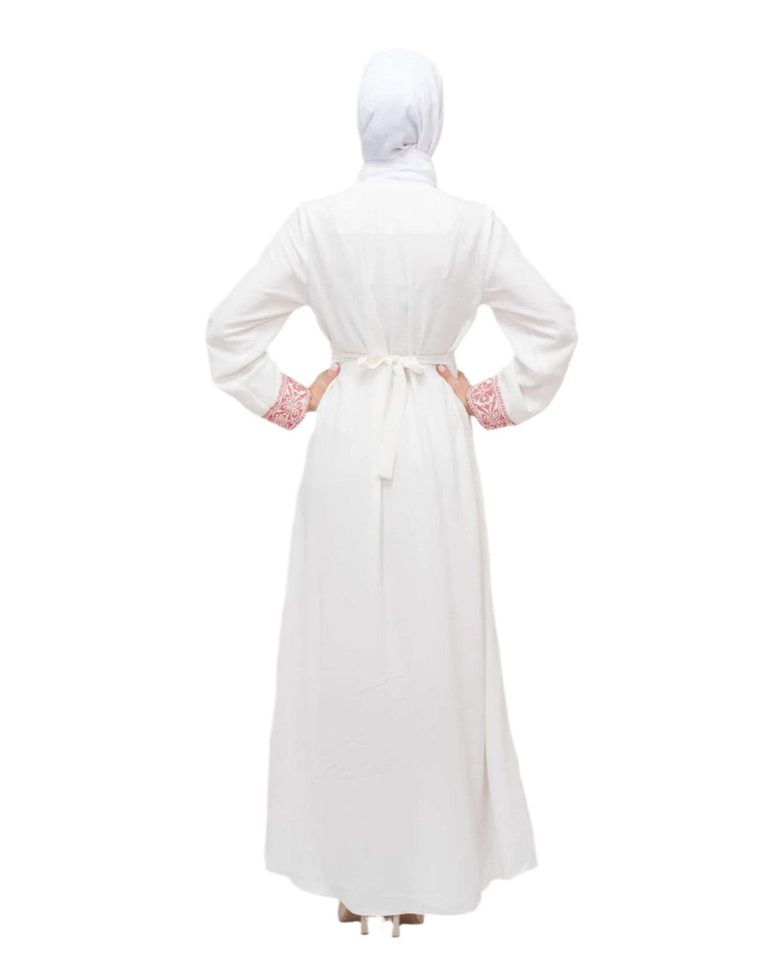 Zaytoon Gift Dress Zaytoon® Palestinian Traditional Embroidered Women's White Dress