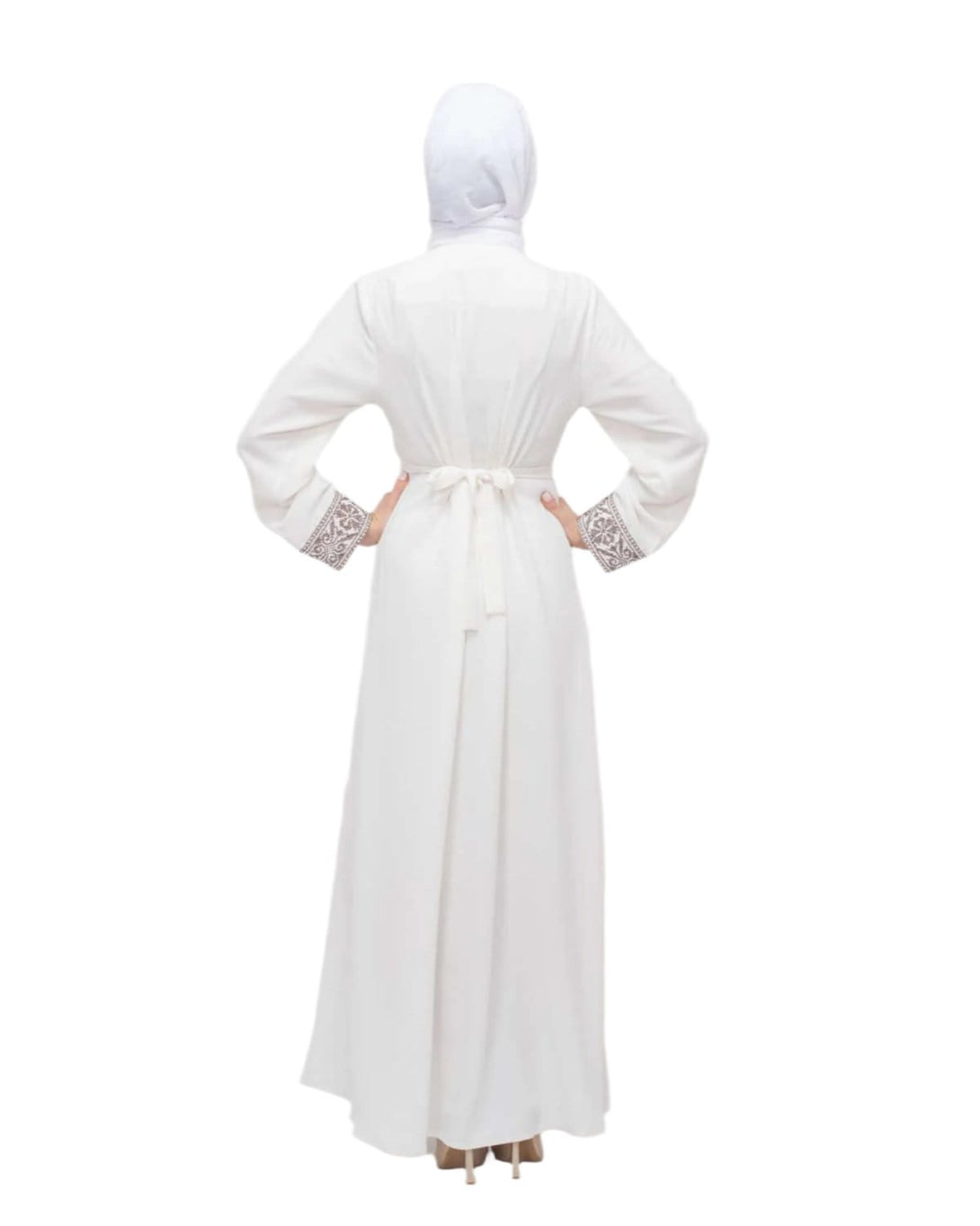 Zaytoon Gift Dress Zaytoon® Palestinian Traditional Embroidered Women's White Dress