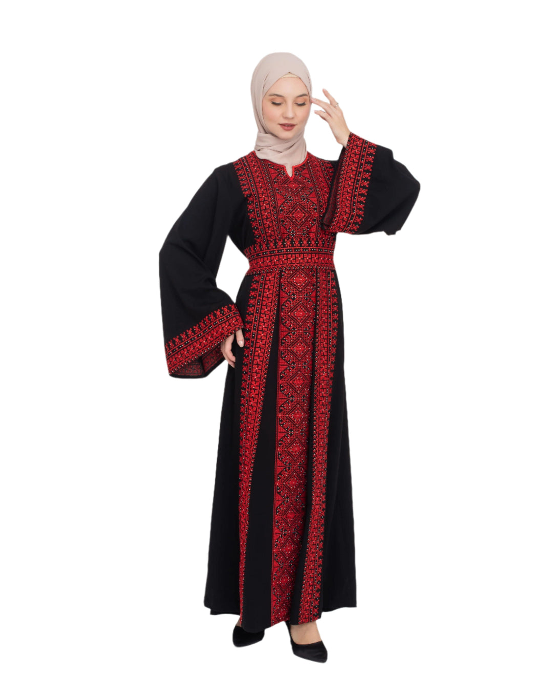 Zaytoon Gift Dress Zaytoon® Palestinian Traditional Palestinian Quadrangle Embroidered Streesli Women's Dress