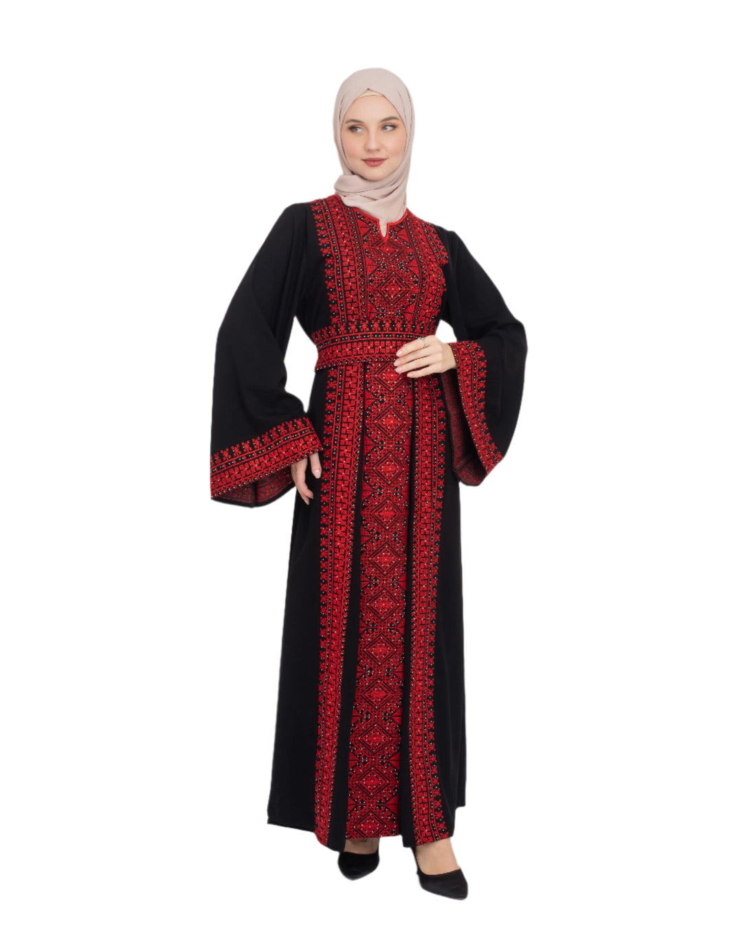 Zaytoon Gift Dress Zaytoon® Palestinian Traditional Palestinian Quadrangle Embroidered Streesli Women's Dress