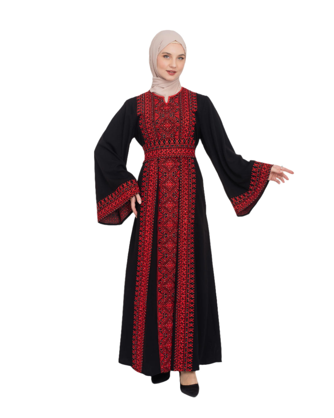 Zaytoon Gift Dress Zaytoon® Palestinian Traditional Palestinian Quadrangle Embroidered Streesli Women's Dress