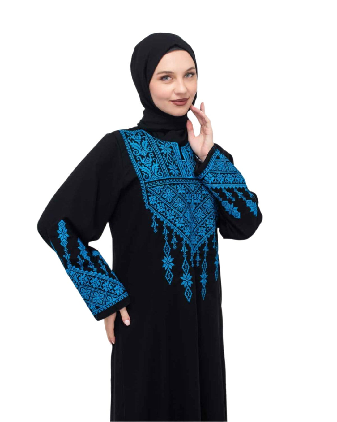 Zaytoon Gift Dress Zaytoon® Palestinian Traditional Triangle Top Single Side Embroidered Women's Dress