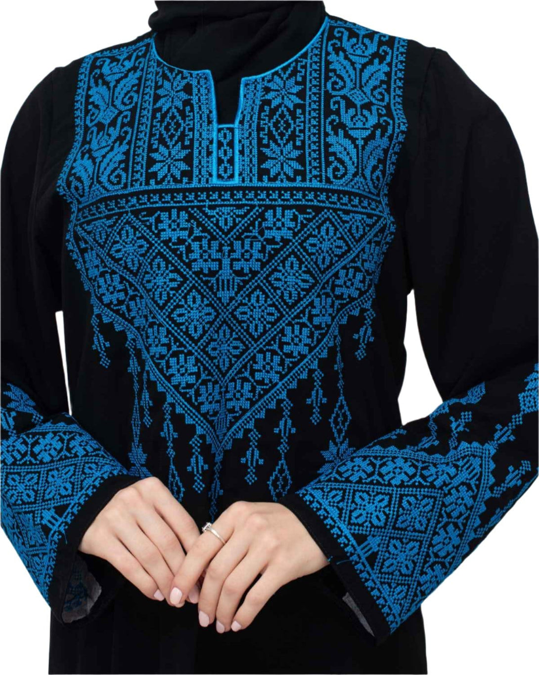 Zaytoon Gift Dress Zaytoon® Palestinian Traditional Triangle Top Single Side Embroidered Women's Dress