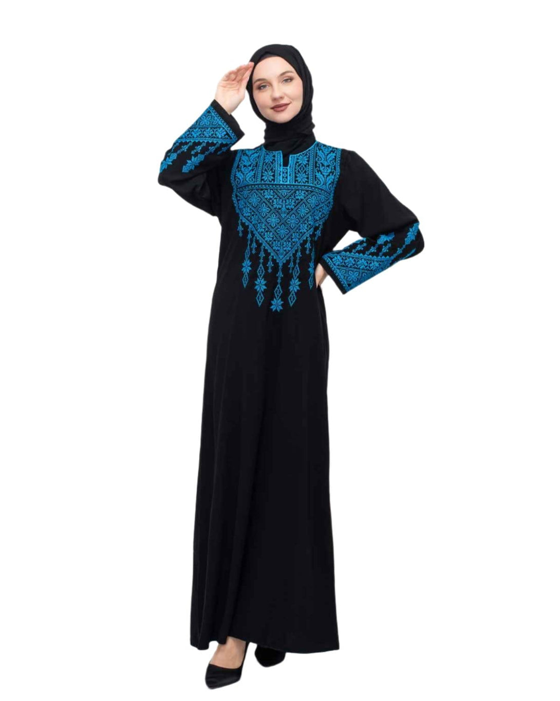 Zaytoon Gift Dress Zaytoon® Palestinian Traditional Triangle Top Single Side Embroidered Women's Dress