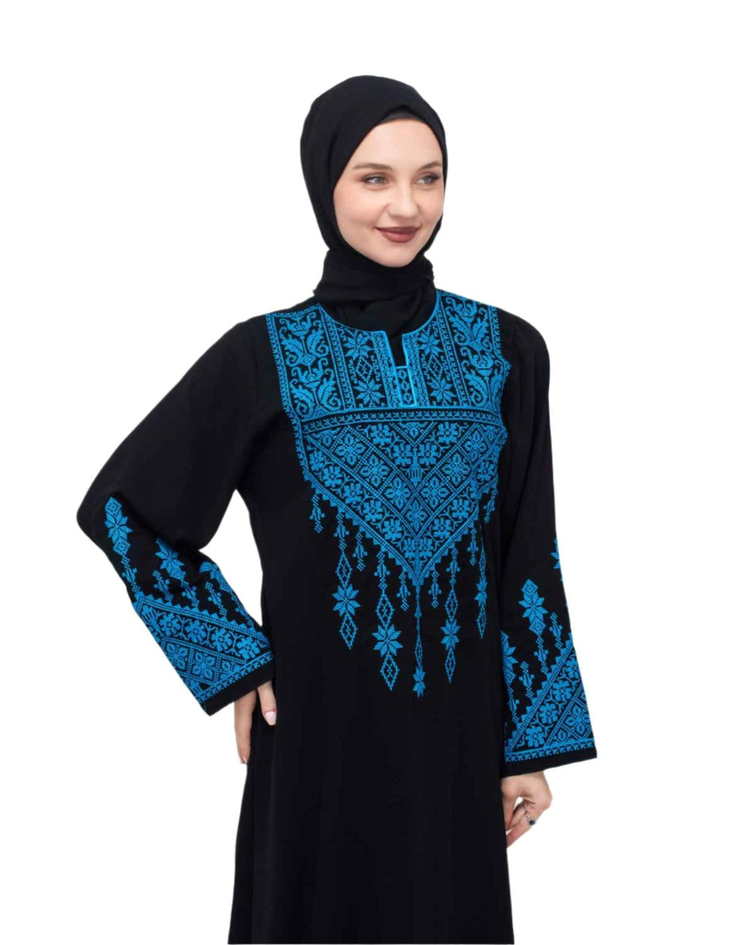 Zaytoon Gift Dress Zaytoon® Palestinian Traditional Triangle Top Single Side Embroidered Women's Dress