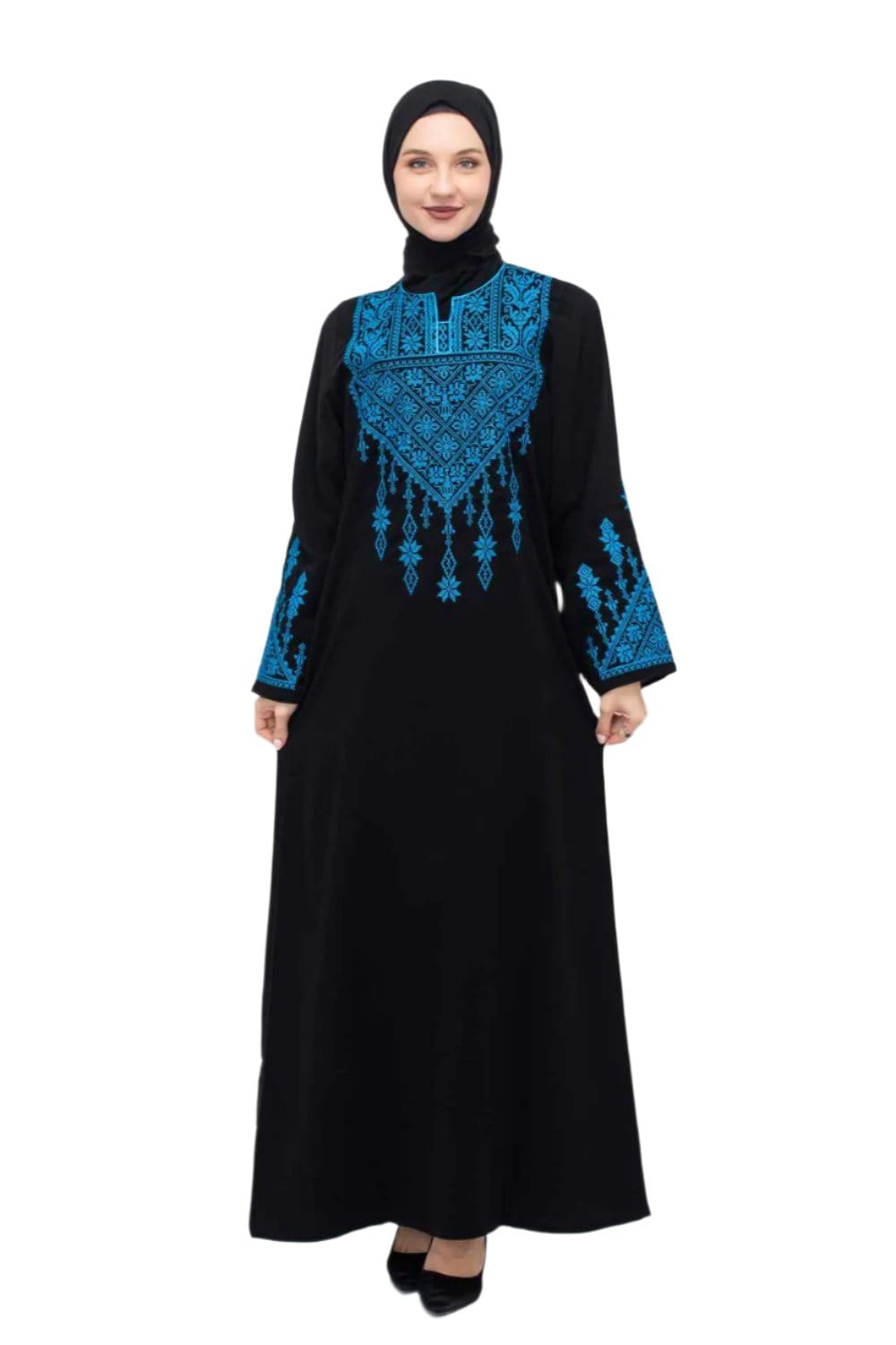 Zaytoon Gift Dress Zaytoon® Palestinian Traditional Triangle Top Single Side Embroidered Women's Dress