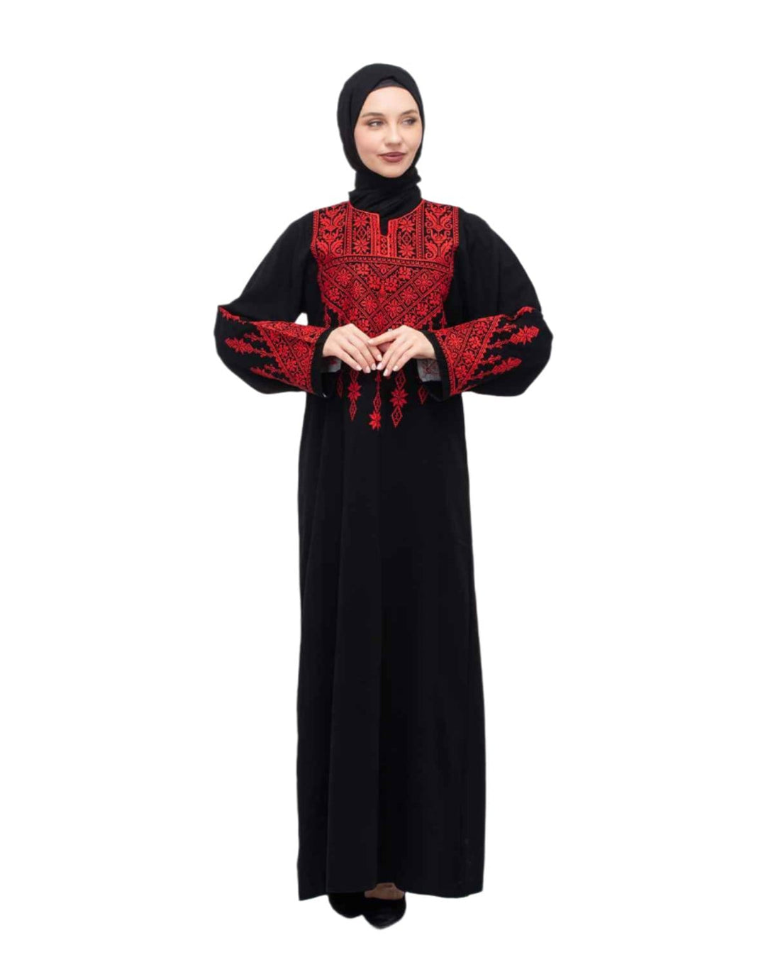 Zaytoon Gift Dress Zaytoon® Palestinian Traditional Triangle Top Single Side Embroidered Women's Dress