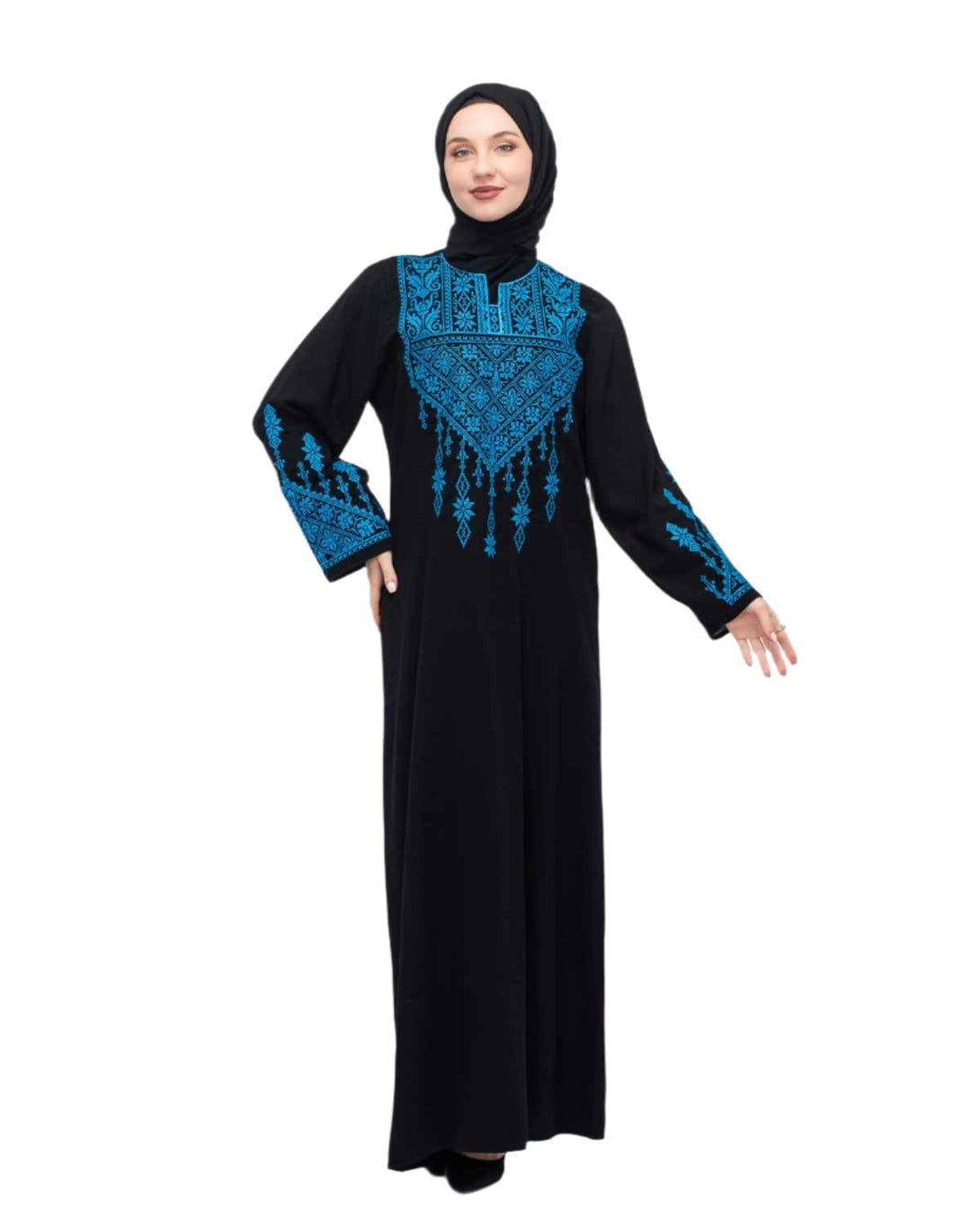 Zaytoon Gift Dress Zaytoon® Palestinian Traditional Triangle Top Single Side Embroidered Women's Dress