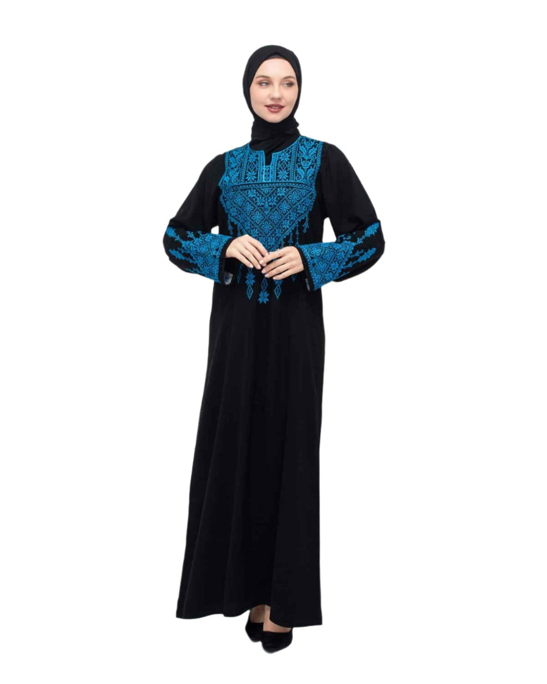 Zaytoon Gift Dress Zaytoon® Palestinian Traditional Triangle Top Single Side Embroidered Women's Dress