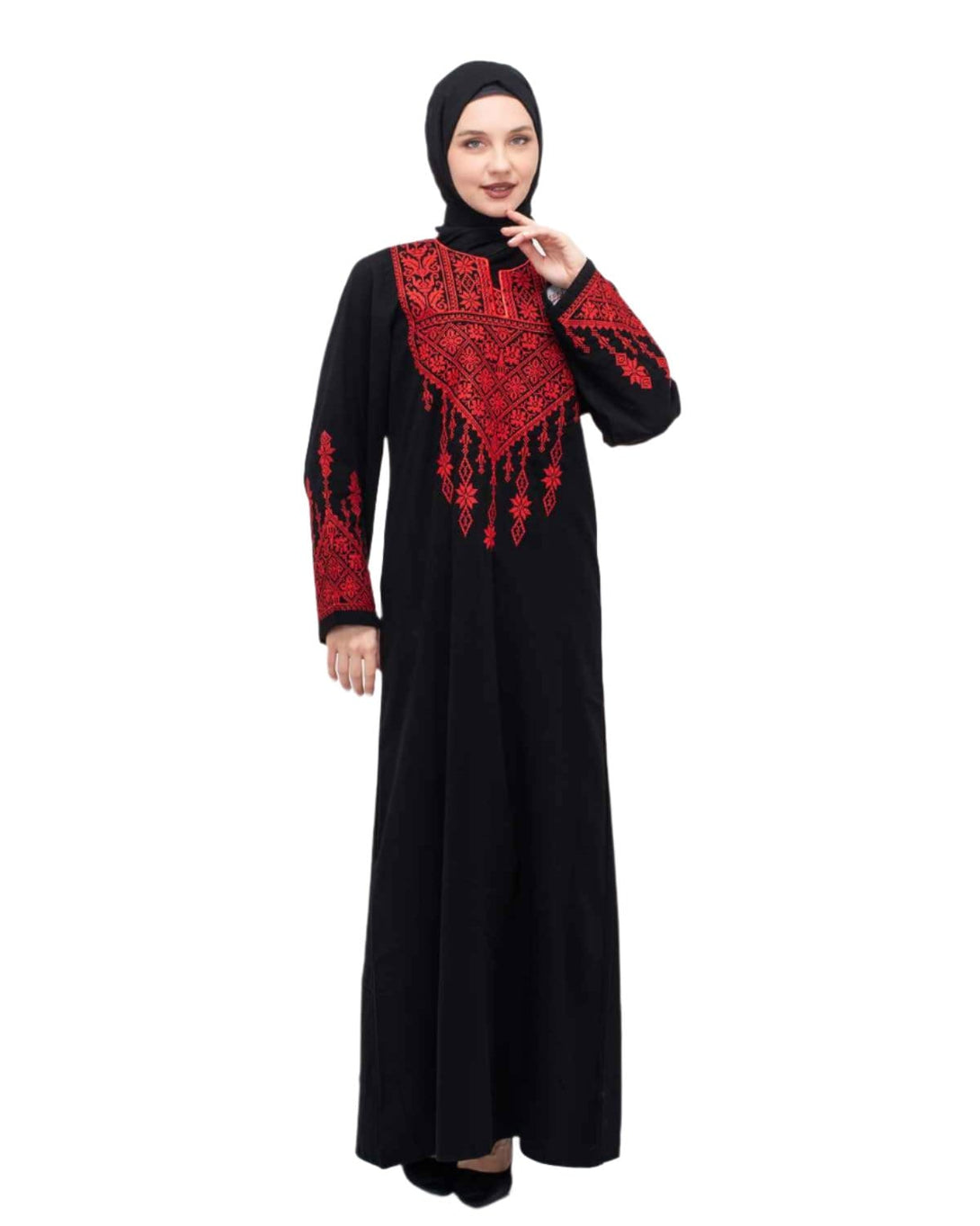 Zaytoon Gift Dress Zaytoon® Palestinian Traditional Triangle Top Single Side Embroidered Women's Dress