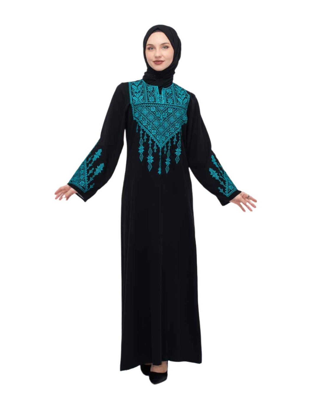 Zaytoon Gift Dress Zaytoon® Palestinian Traditional Triangle Top Single Side Embroidered Women's Dress