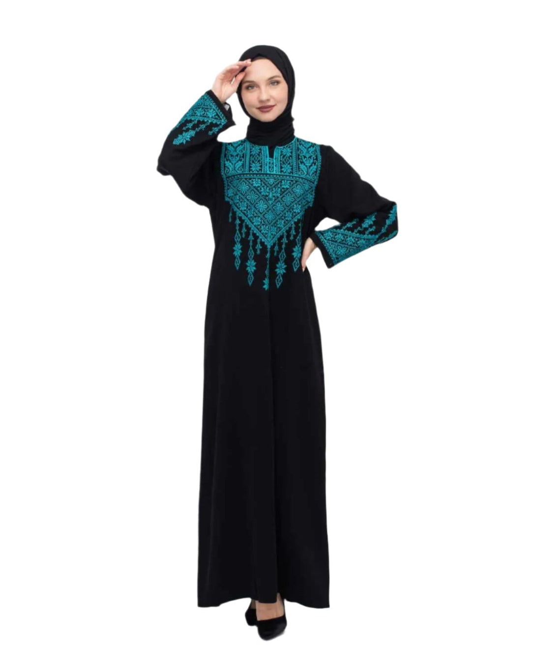 Zaytoon Gift Dress Zaytoon® Palestinian Traditional Triangle Top Single Side Embroidered Women's Dress