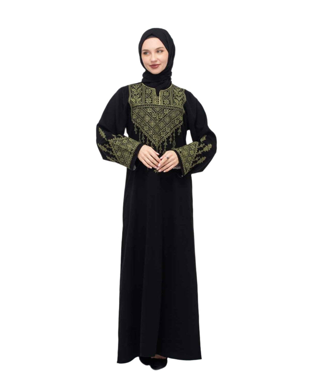 Zaytoon Gift Dress Zaytoon® Palestinian Traditional Triangle Top Single Side Embroidered Women's Dress