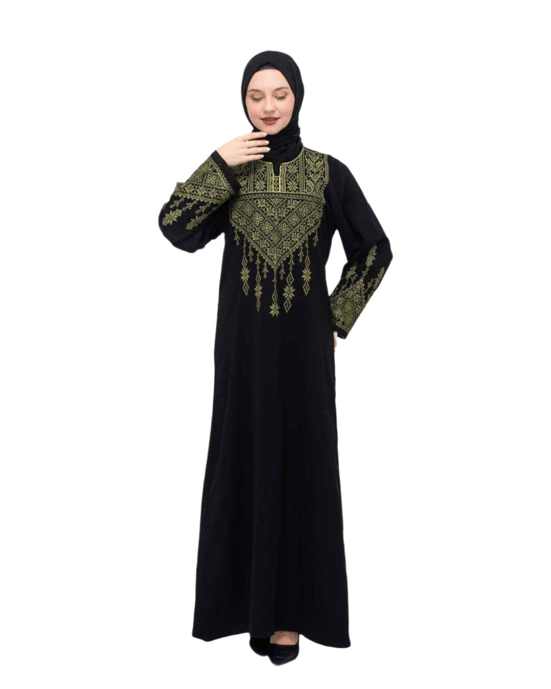 Zaytoon Gift Dress Zaytoon® Palestinian Traditional Triangle Top Single Side Embroidered Women's Dress