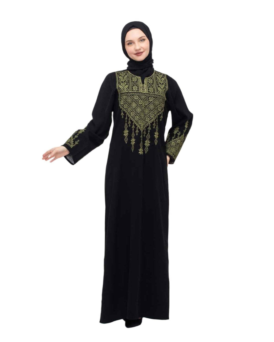 Zaytoon Gift Dress Zaytoon® Palestinian Traditional Triangle Top Single Side Embroidered Women's Dress