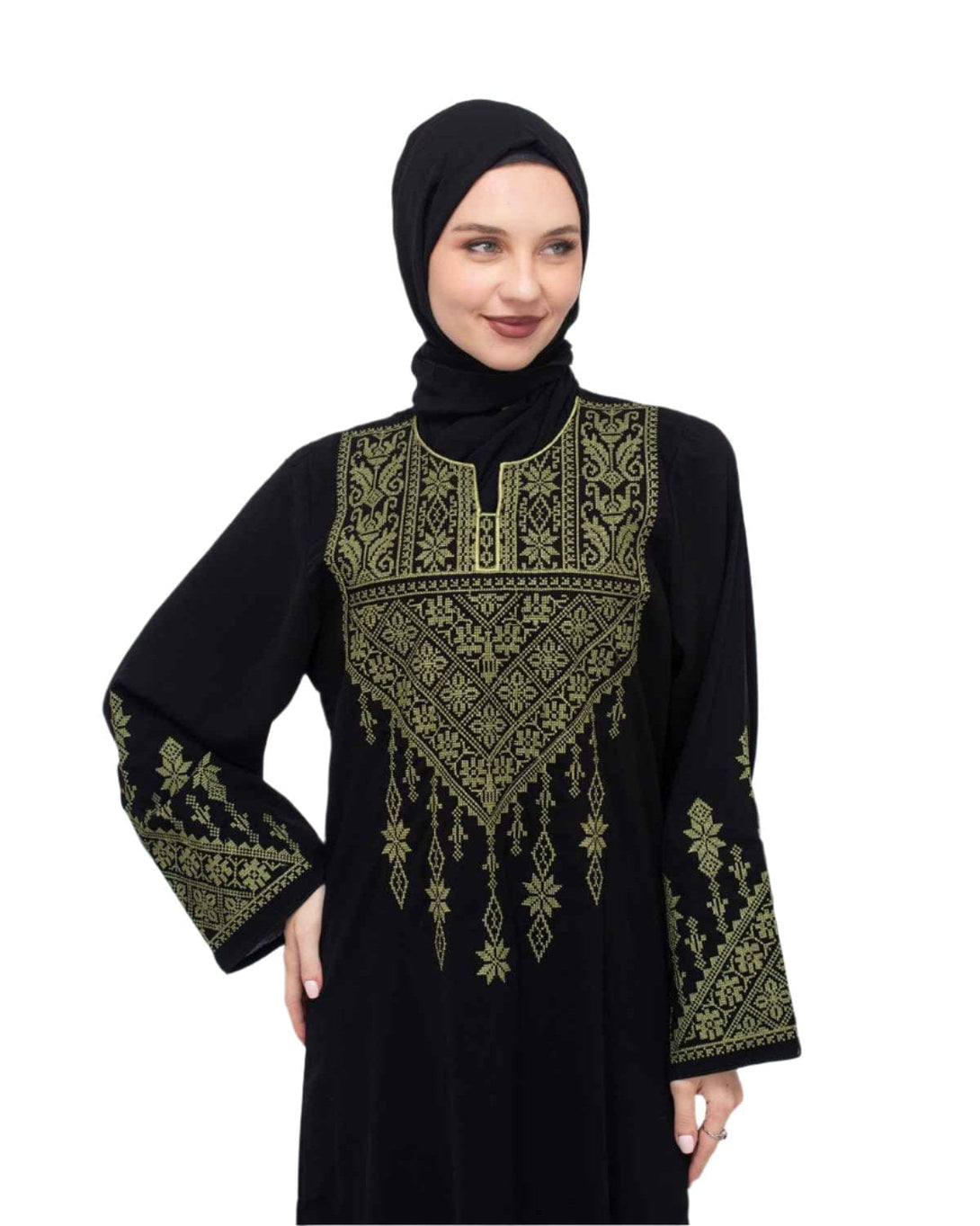 Zaytoon Gift Dress Zaytoon® Palestinian Traditional Triangle Top Single Side Embroidered Women's Dress