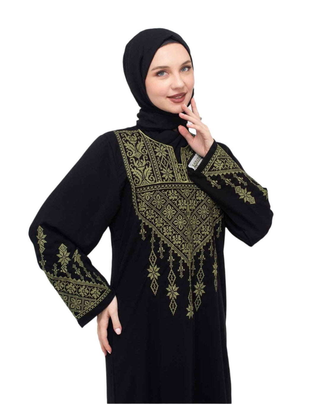 Zaytoon Gift Dress Zaytoon® Palestinian Traditional Triangle Top Single Side Embroidered Women's Dress