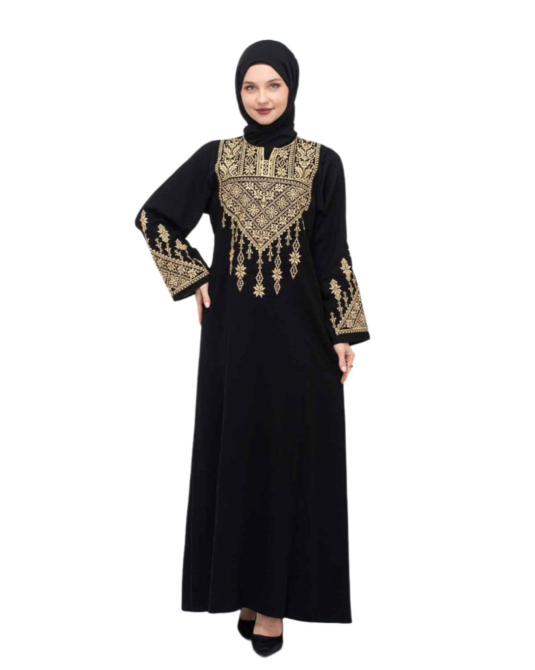 Zaytoon Gift Dress Zaytoon® Palestinian Traditional Triangle Top Single Side Embroidered Women's Dress