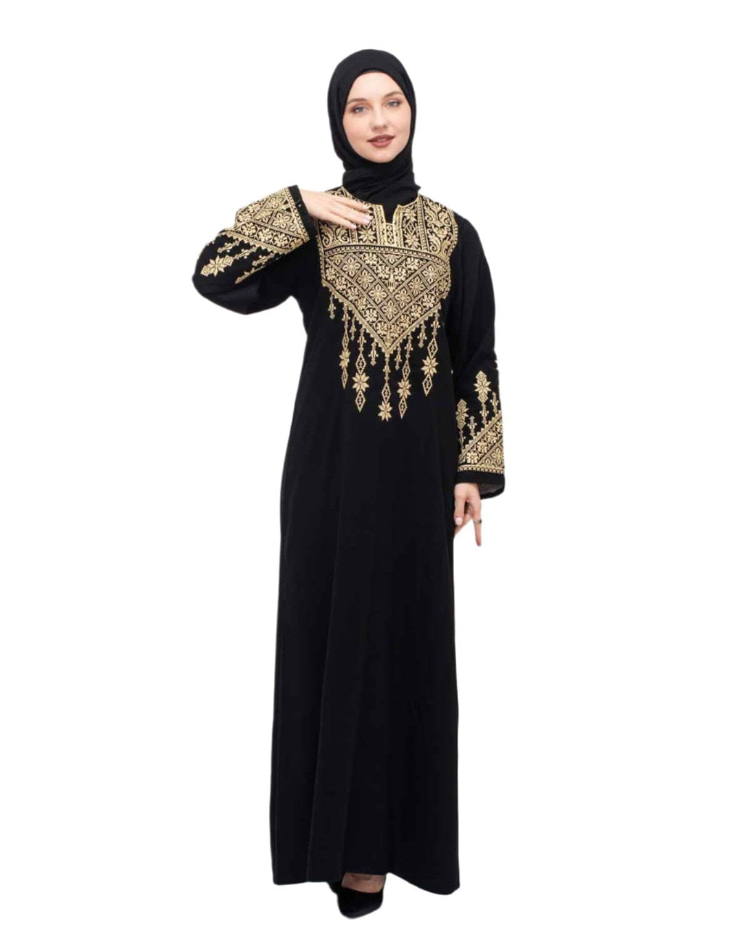 Zaytoon Gift Dress Zaytoon® Palestinian Traditional Triangle Top Single Side Embroidered Women's Dress