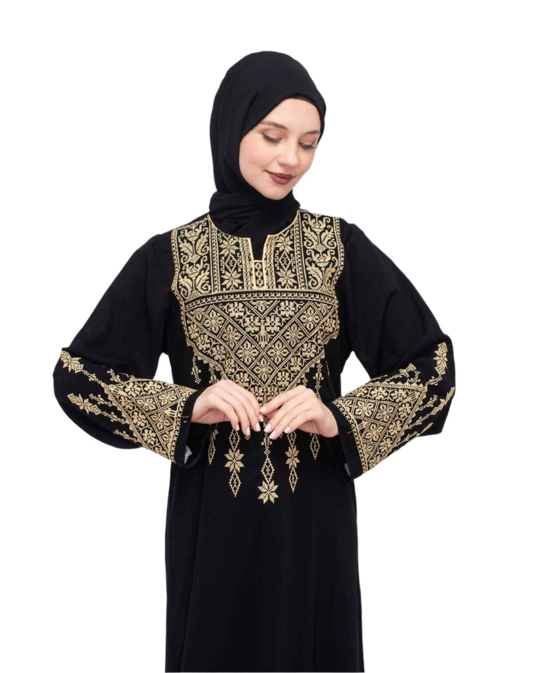 Zaytoon Gift Dress Zaytoon® Palestinian Traditional Triangle Top Single Side Embroidered Women's Dress