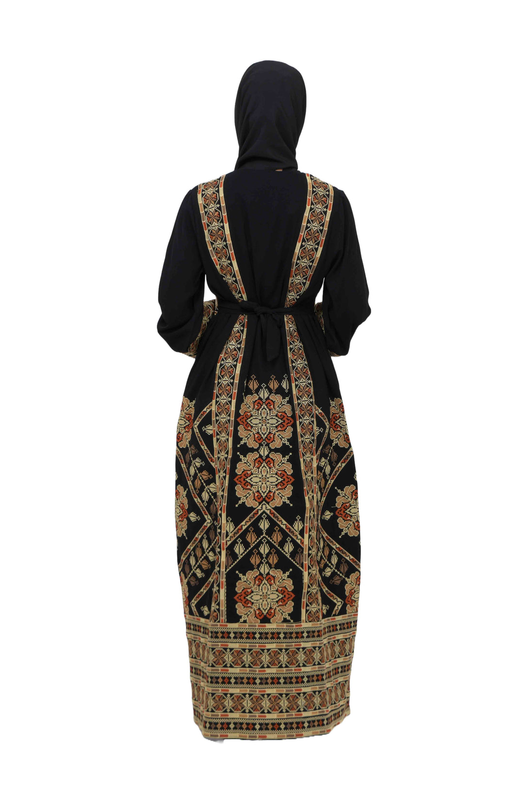 Zaytoon Gift Dress Zaytoon® Traditional Palestinian Rose Double-Sided Embroidered Long Women's Dress