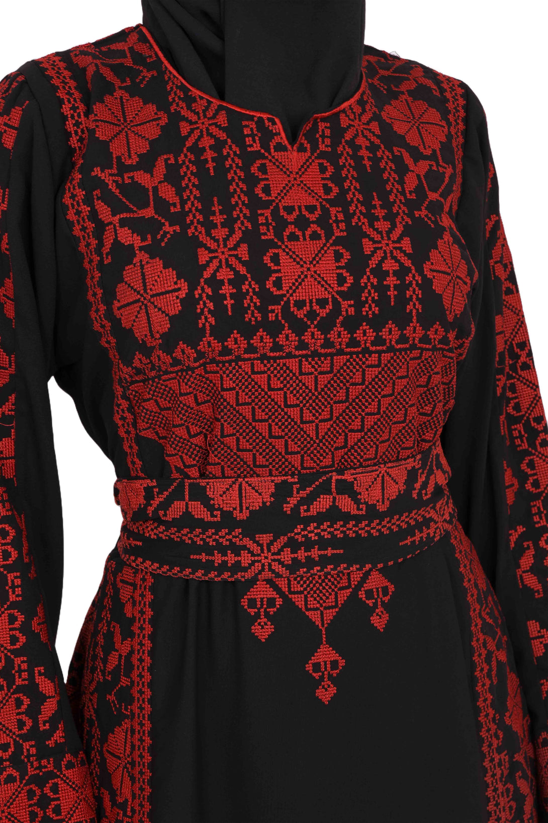 Zaytoon Gift Dress Zaytoon® Traditional Palestinian Thobe with Triangle Embroidery