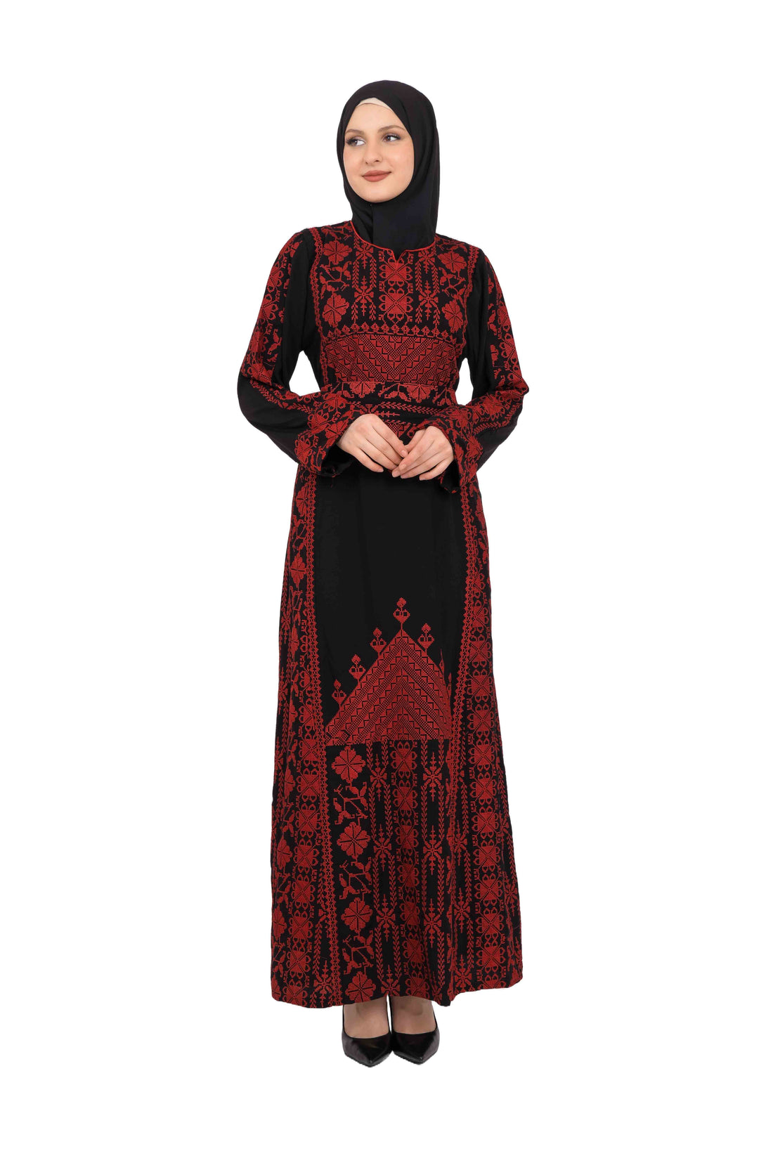 Zaytoon Gift Dress Zaytoon® Traditional Palestinian Thobe with Triangle Embroidery