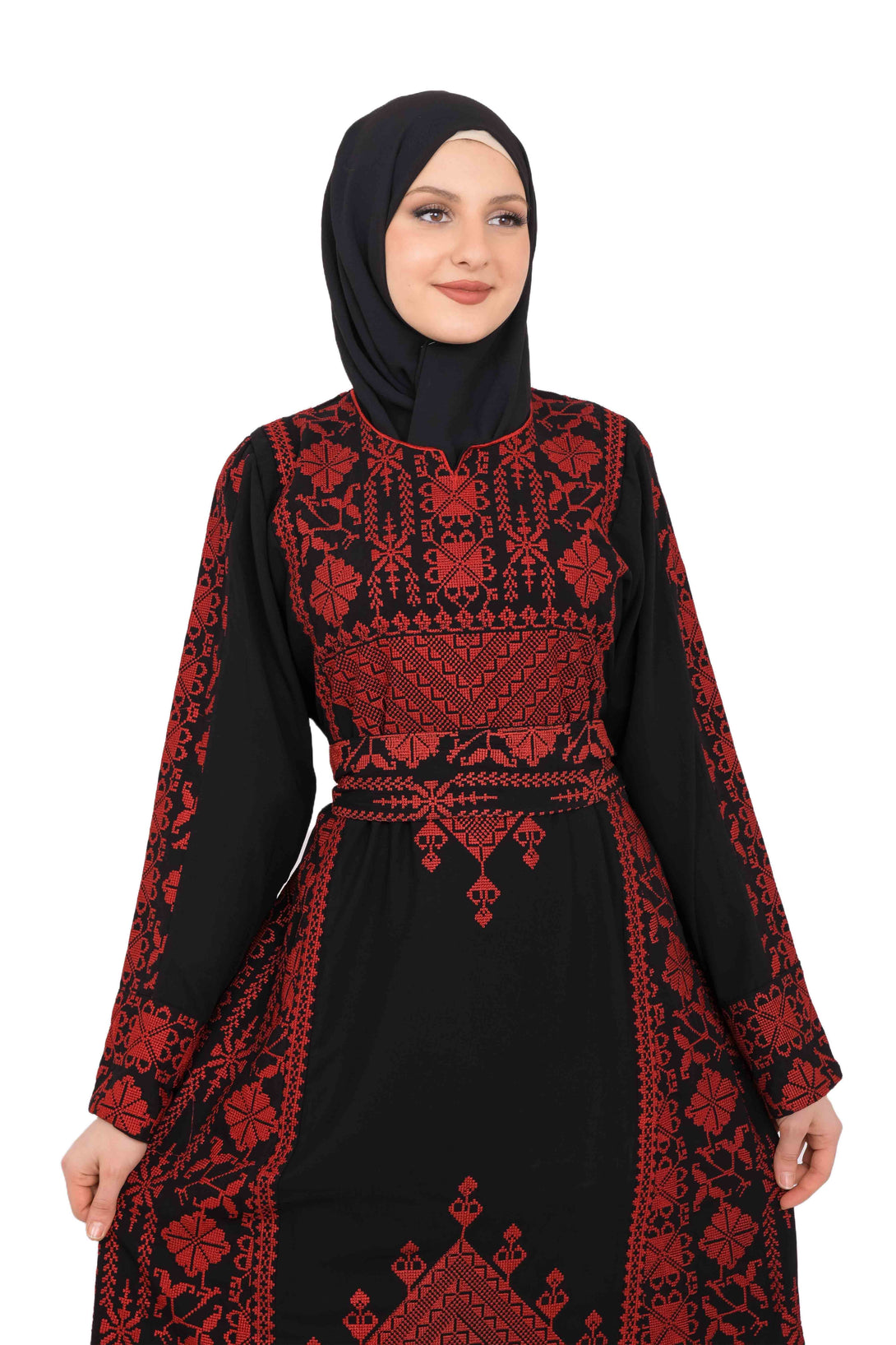 Zaytoon Gift Dress Zaytoon® Traditional Palestinian Thobe with Triangle Embroidery