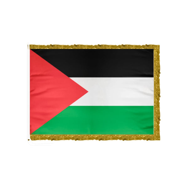 Zaytoon Gift Flags Palestine Flag with Polesleeve & Fringe