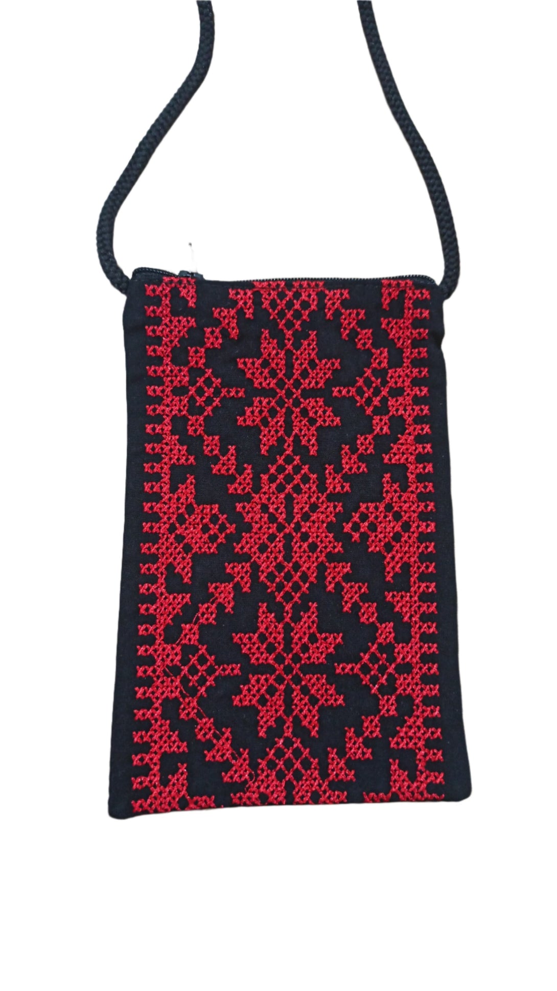 Zaytoon Gift Phone Case Bag Palestinian Traditional Colorful Embroidered Red Phone Case Bag