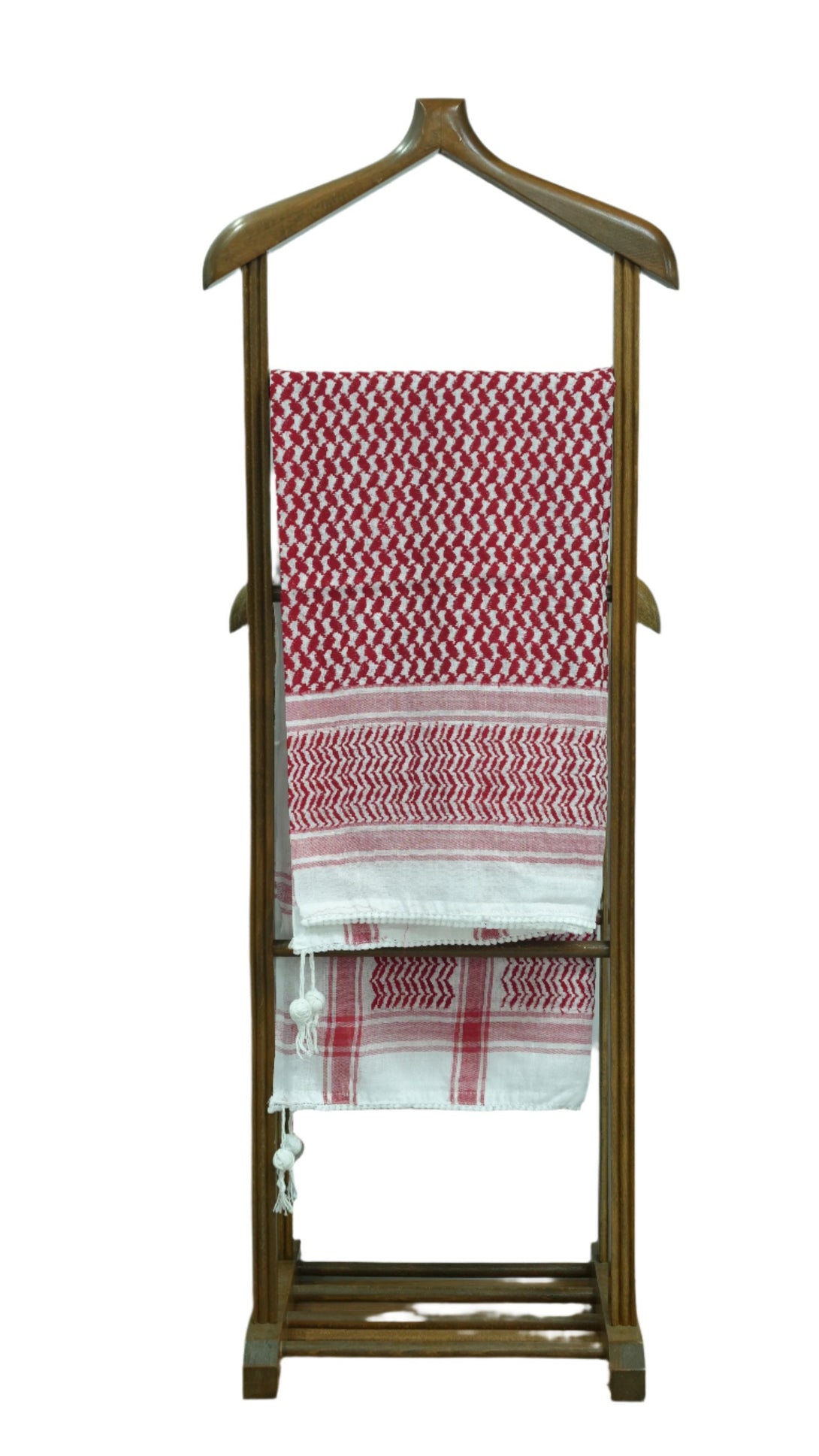 Zaytoon Gift Pushpa Palestinian Shemagh Keffiyeh Red with Stripes