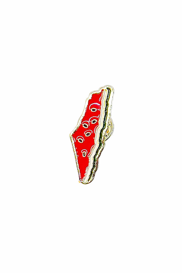 Zaytoon Gift rosette Free Palestine Watermelon Map Enamel Pin