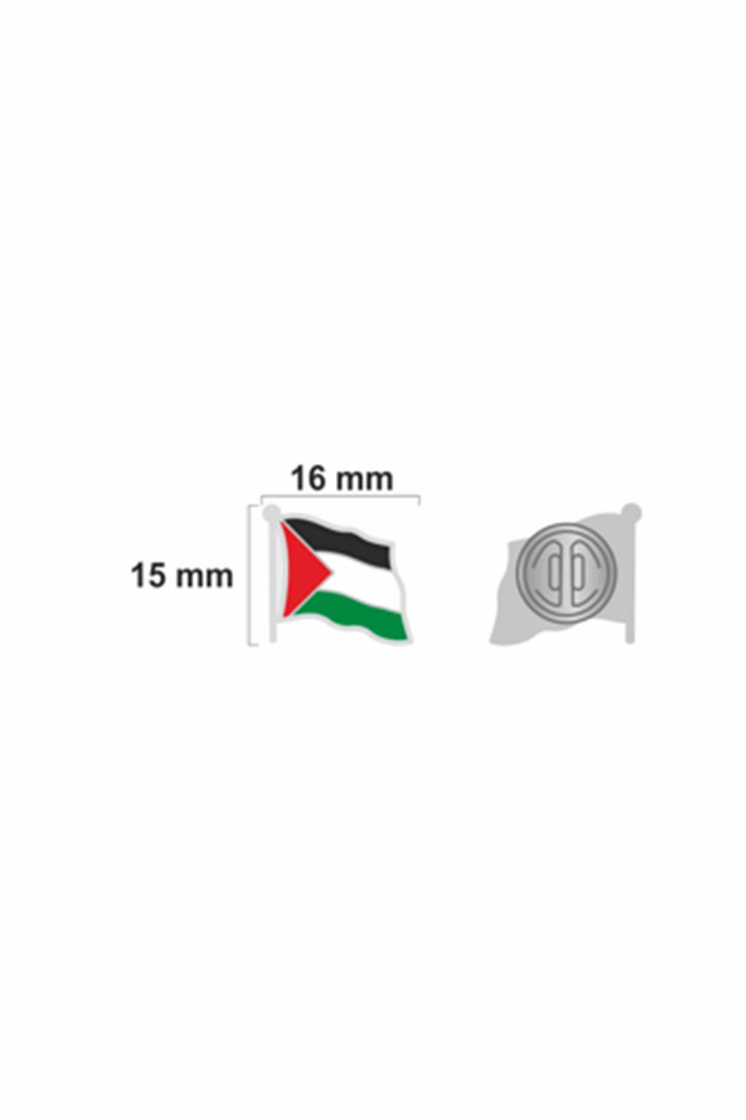 Zaytoon Gift rosette Palestine Flag Enamel Pin