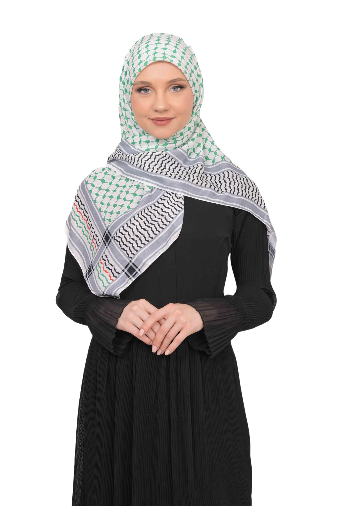 Zaytoon Gift Scarf Palestine Green Keffiyeh scarf women