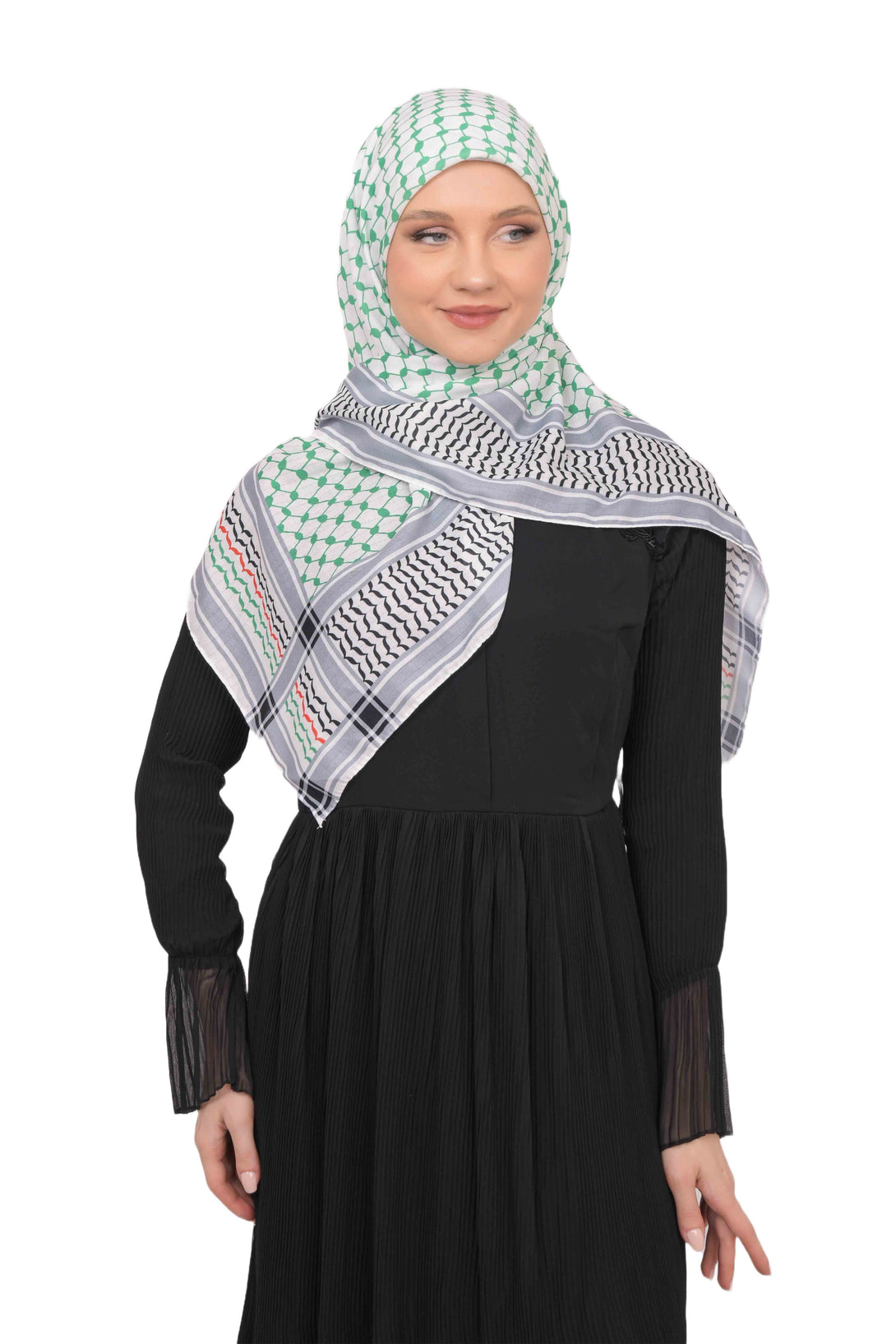 Zaytoon Gift Scarf Palestine Green Keffiyeh scarf women