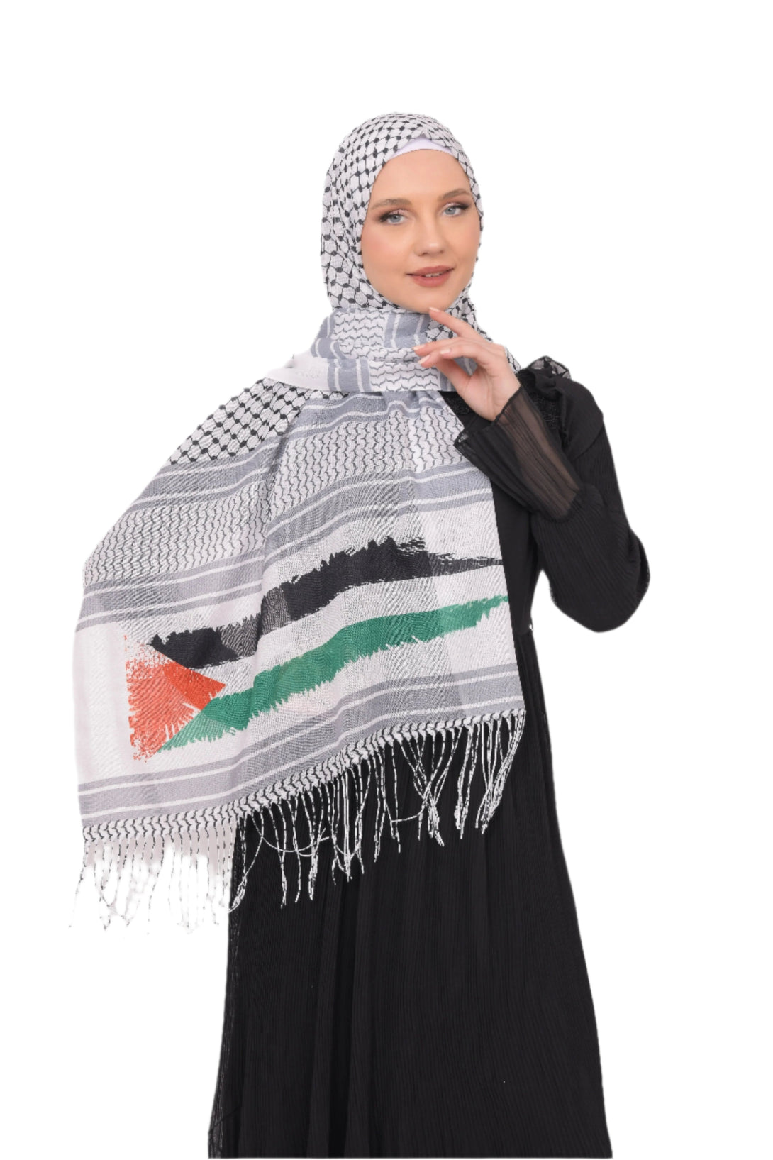 Zaytoon Gift Shawl Keffiyeh palestine flag printed neck Scarf Unisex