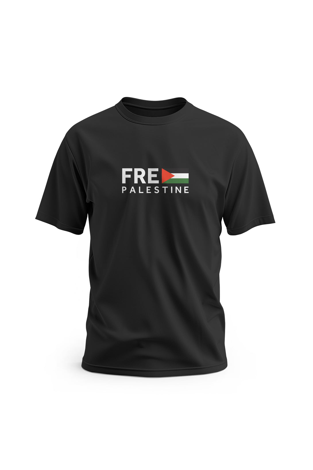 Zaytoon Gift T-shirt Black / S Free Palestine English Text Flag T-Shirt