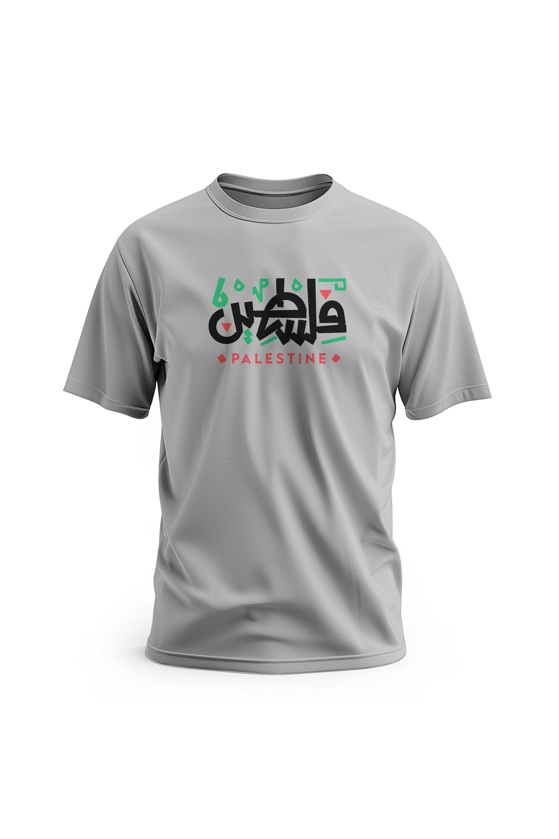 Zaytoon Gift T-shirt Gray / S Colored Palestine English Arabic Text T-Shirt