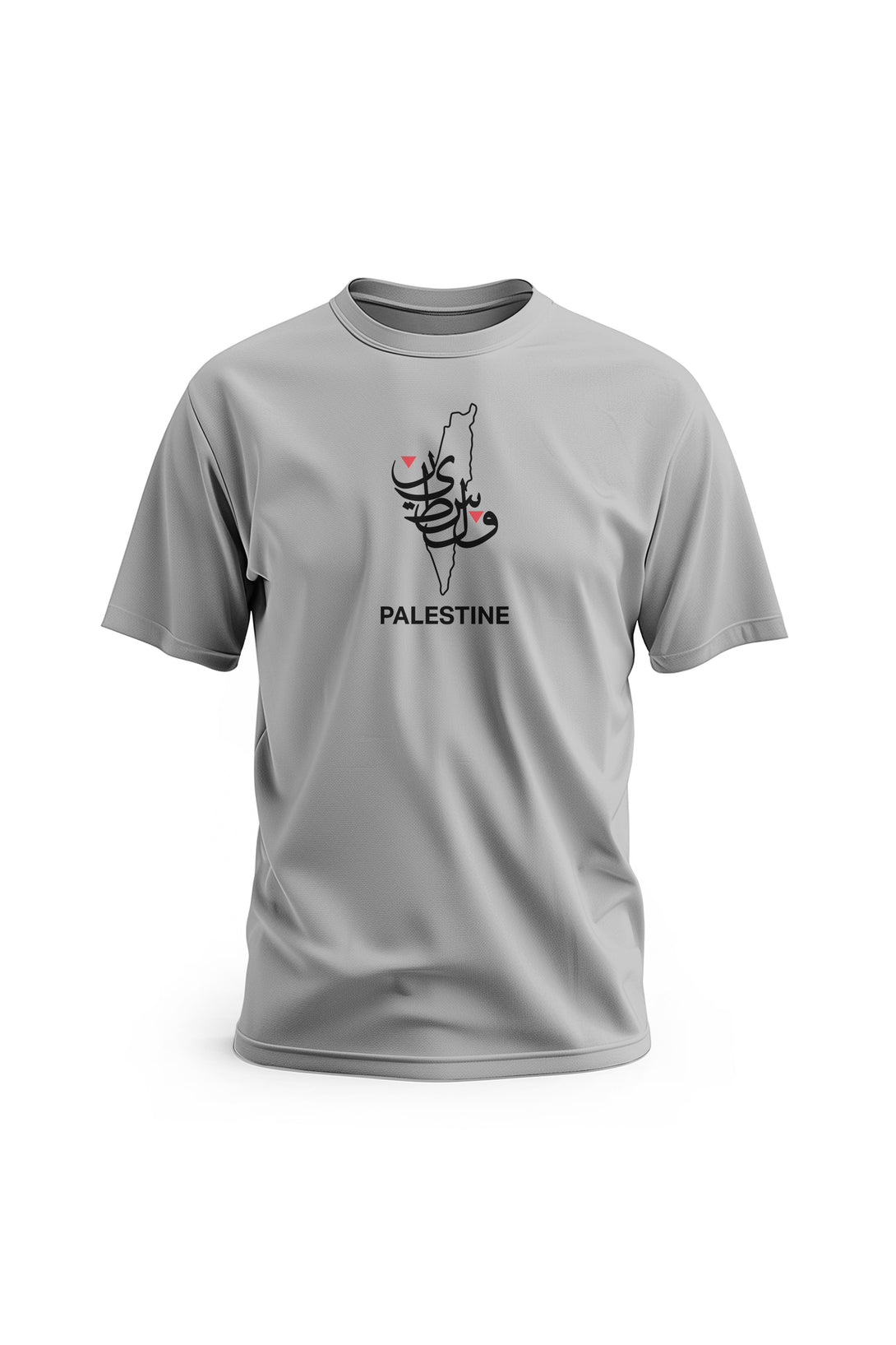 Zaytoon Gift T-shirt Gray / S Free Palestine In Arabic Palestinian Map Jerusalem's City T-Shirt