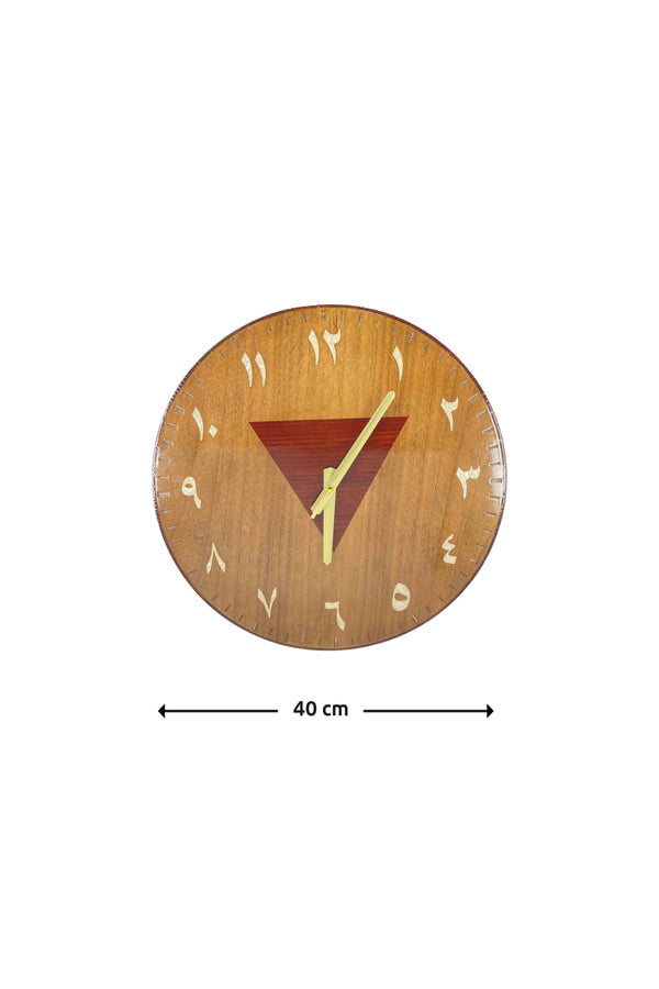 Zaytoon Gift Wall clocks Red Triangle Wooden Wall Clock