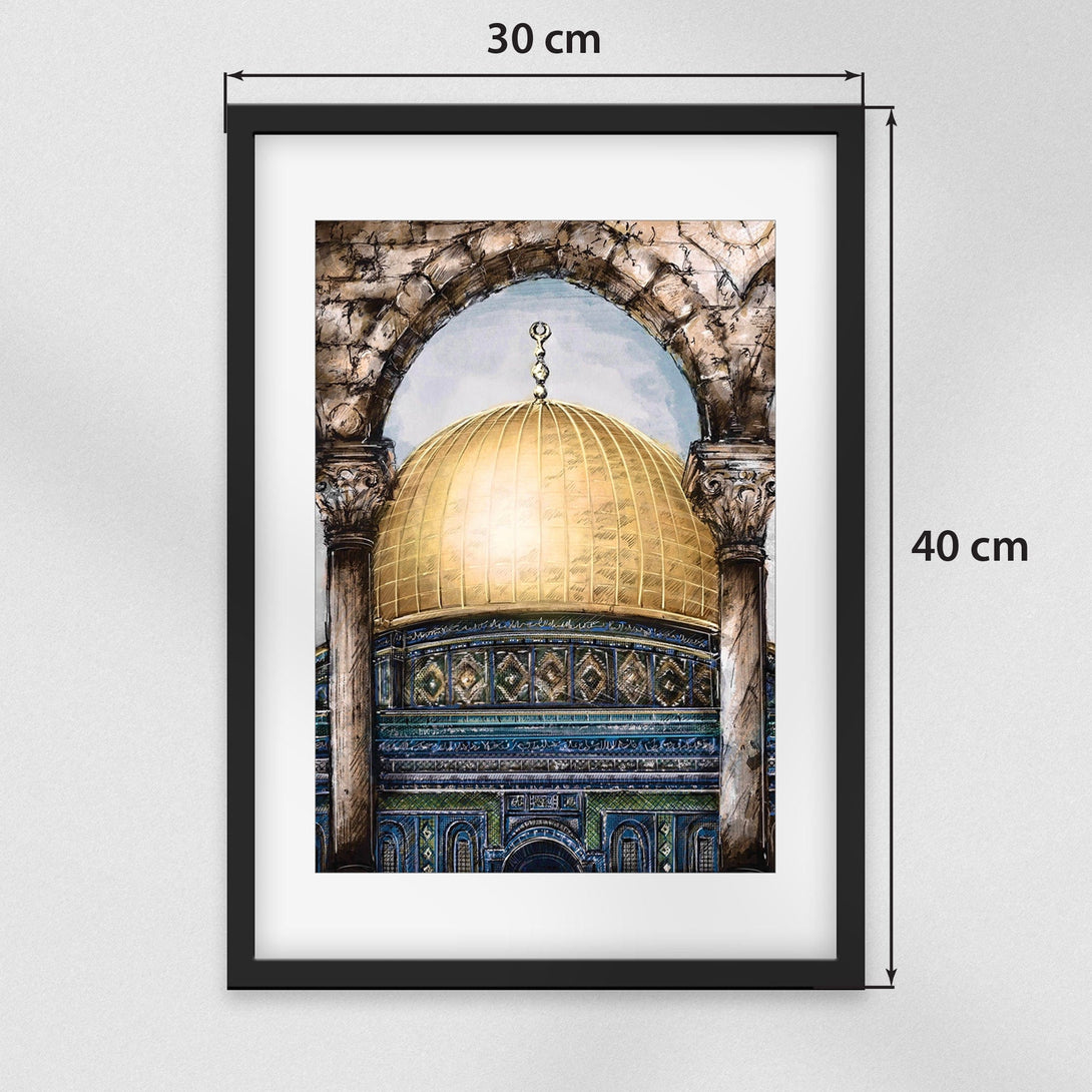 Zaytoon Gift Wall Decorations Al-Aqsa And Dome Of The Rock Digital Art Wall Decor