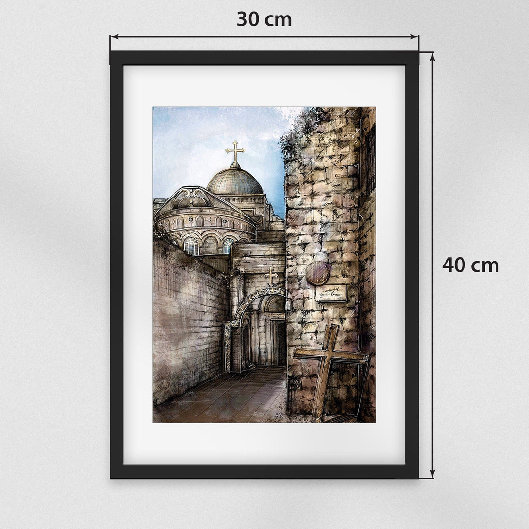 Zaytoon Gift Wall Decorations Church of the Holy Sepulchre Digital Art Wall Art