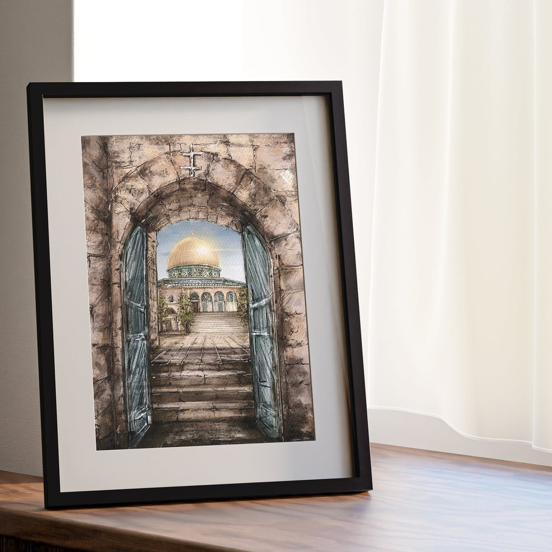 Zaytoon Gift Wall Decorations Dome of the Rock Digital Art Wall Decor 30*40 CM