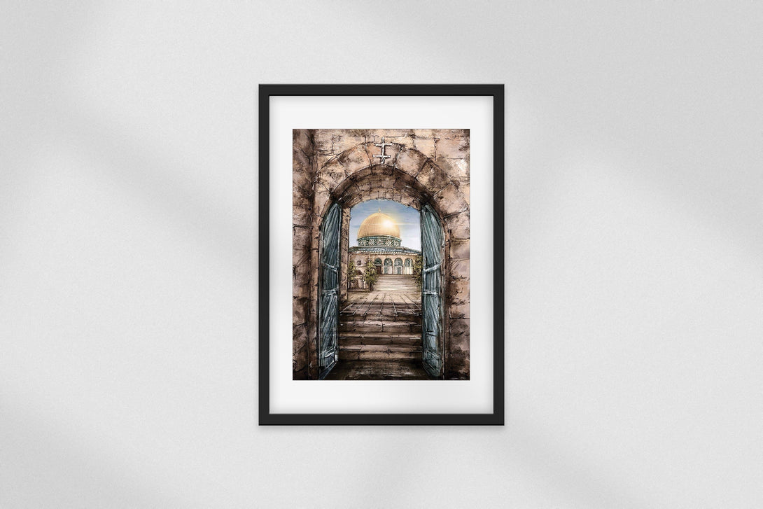 Zaytoon Gift Wall Decorations Dome of the Rock Digital Art Wall Decor 30*40 CM